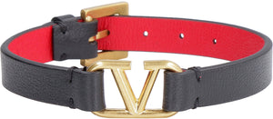 Valentino Garavani - VLogo Signature leather bracelet-1